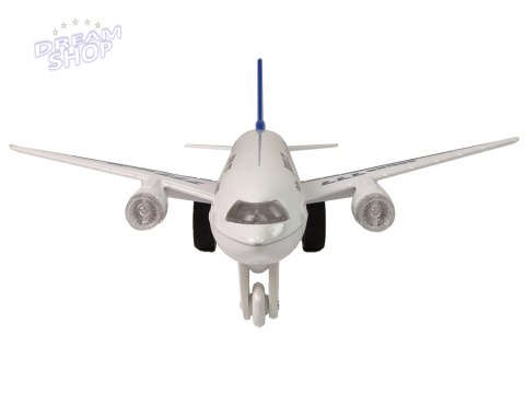 Samolot Pasażerski Boeing 777 Biały Napęd Światła Dźwięki Samolot Pasażerski Boeing 777 Biały Napęd Światła Dźwięki