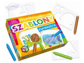 Szablony Zwierzęta kredki zestaw KS0560