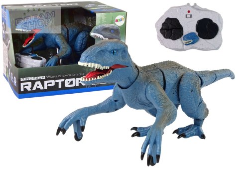 Zdalnie Sterowany Dinozaur Velociraptor Dźwięk Odgłosy Ryczenia Niebieski Zdalnie Sterowany Dinozaur Velociraptor Dźwięk Odgłosy Ryczenia Niebieski