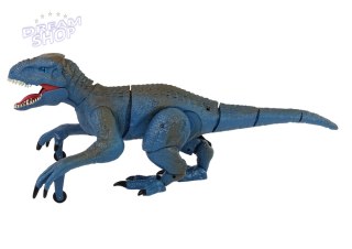 Zdalnie Sterowany Dinozaur Velociraptor Dźwięk Odgłosy Ryczenia Niebieski