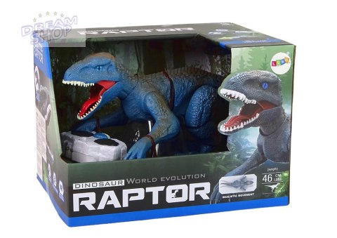 Zdalnie Sterowany Dinozaur Velociraptor Dźwięk Odgłosy Ryczenia Niebieski Zdalnie Sterowany Dinozaur Velociraptor Dźwięk Odgłosy Ryczenia Niebieski