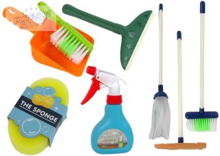 Zestaw do Sprzątania Cleaning Set 11 Elementów AGD Mop Miotła Wiadro