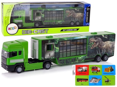Duża Ciężarówka Transporter Do przewozu Dinozaurów Auto Metal