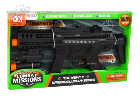 Duży Pistolet Karabin Maszynowy na baterie Światło Dźwięk Wibracje Duży Pistolet Karabin Maszynowy na baterie Światło Dźwięk Wibracje