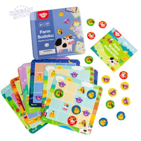 TOOKY TOY Gra Sudoku Dla Dzieci Wersja Farma TOOKY TOY Gra Sudoku Dla Dzieci Wersja Farma