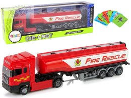 Ciężarówka Cysterna Czerwona Straż Pożarna 30 cm Długości