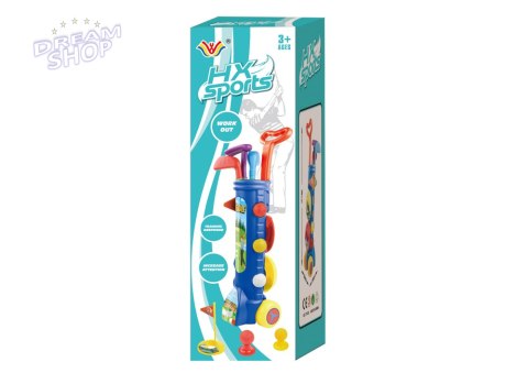 Duży Zestaw Do Gry W Golfa Mini Golf + Wózek Golfowy