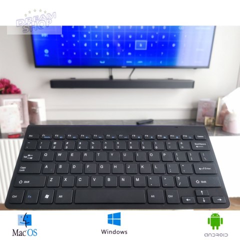 Klawiatura bezprzewodowa Smart TV czarna Klawiatura bezprzewodowa Smart TV czarna