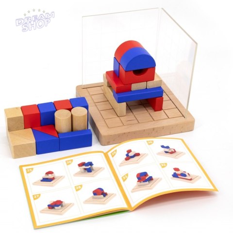 Viga Drewniana Gra Budowanie Klocki 3D Montessori Viga Drewniana Gra Budowanie Klocki 3D Montessori