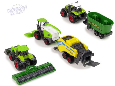 Zestaw 6 Pojazdów Rolniczych Traktor Kombajn Metalowe Elementy Zestaw 6 Pojazdów Rolniczych Traktor Kombajn Metalowe Elementy