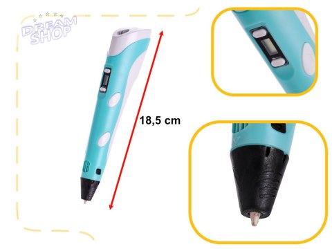 Długopis drukarka pen 3D zestaw + wkłady 109 metrów Długopis drukarka pen 3D zestaw + wkłady 109 metrów