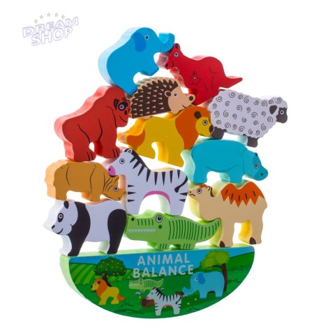 Układanka gra balansujące zwierzątka safari
