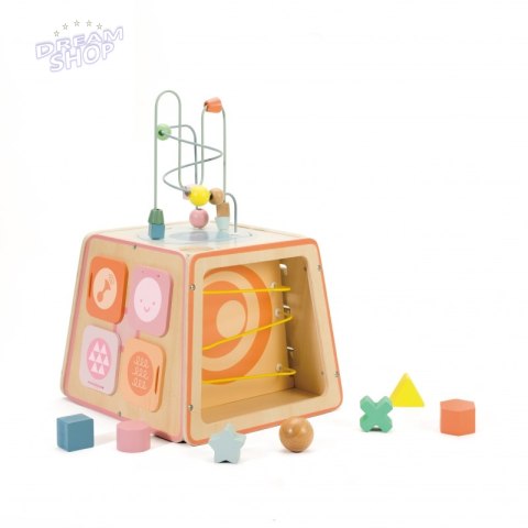 CLASSIC WORLD Drewniana Kostka Edukacyjna Sensoryczna 6w1 CLASSIC WORLD Drewniana Kostka Edukacyjna Sensoryczna 6w1