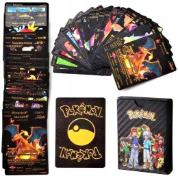 CZARNE KARTY POKEMON KOLEKCJONERSKIE ZABAWKA 55szt