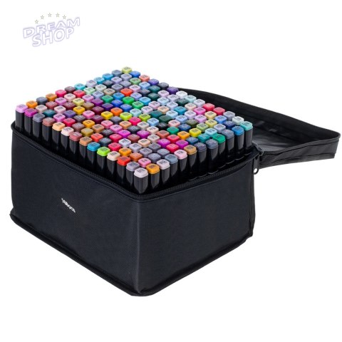 Markery dwustronne alkoholowe w etui 168 + baza Markery dwustronne alkoholowe w etui 168 + baza