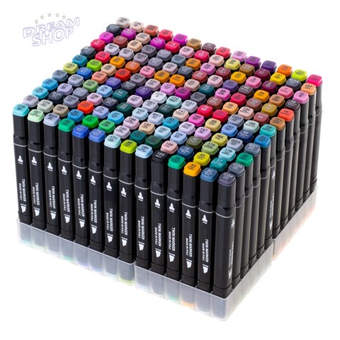 Markery dwustronne alkoholowe w etui 168 + baza Markery dwustronne alkoholowe w etui 168 + baza