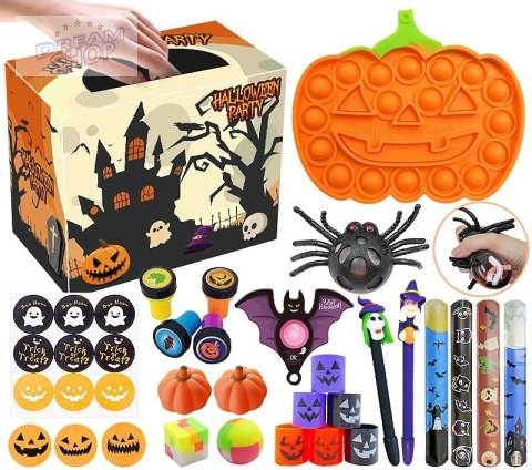 Zestaw Sensoryczny Antystresowe Zabawki Haloween Fidget Toys Pop It