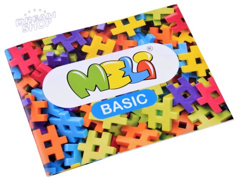Kolorowe Klocki WAFLE Meli Basic 300 elemen. 50005