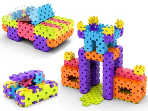 Kolorowe Klocki WAFLE Meli Basic 300 elemen. 50005