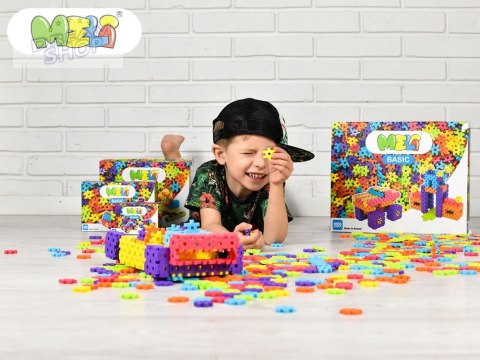 Kolorowe Klocki WAFLE Meli Basic 300 elemen. 50005