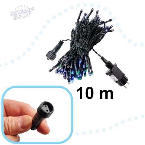 Lampki LED łańcuch świetlny 10m 100LED multikolor Lampki LED łańcuch świetlny 10m 100LED multikolor