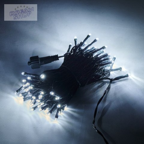 Lampki LED łańcuch świetlny 10m 100LED zimny biały
