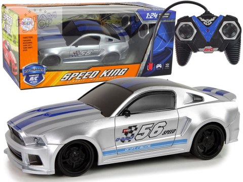 Sportowe Szybkie Auto Zdalnie Sterowane R/C Srebrne 1:24 Speed King