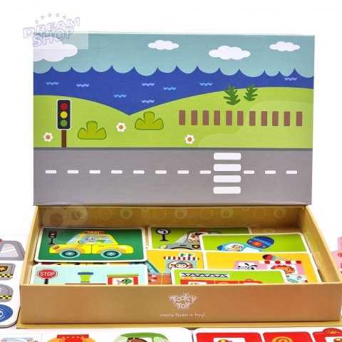 TOOKY TOY Układanka Edukacyjna Magnetyczne Pudełko dla Dzieci 80 el.