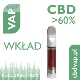 Aerozolowy wkład do aromaterapii z CBD 60% pojemność 1ml