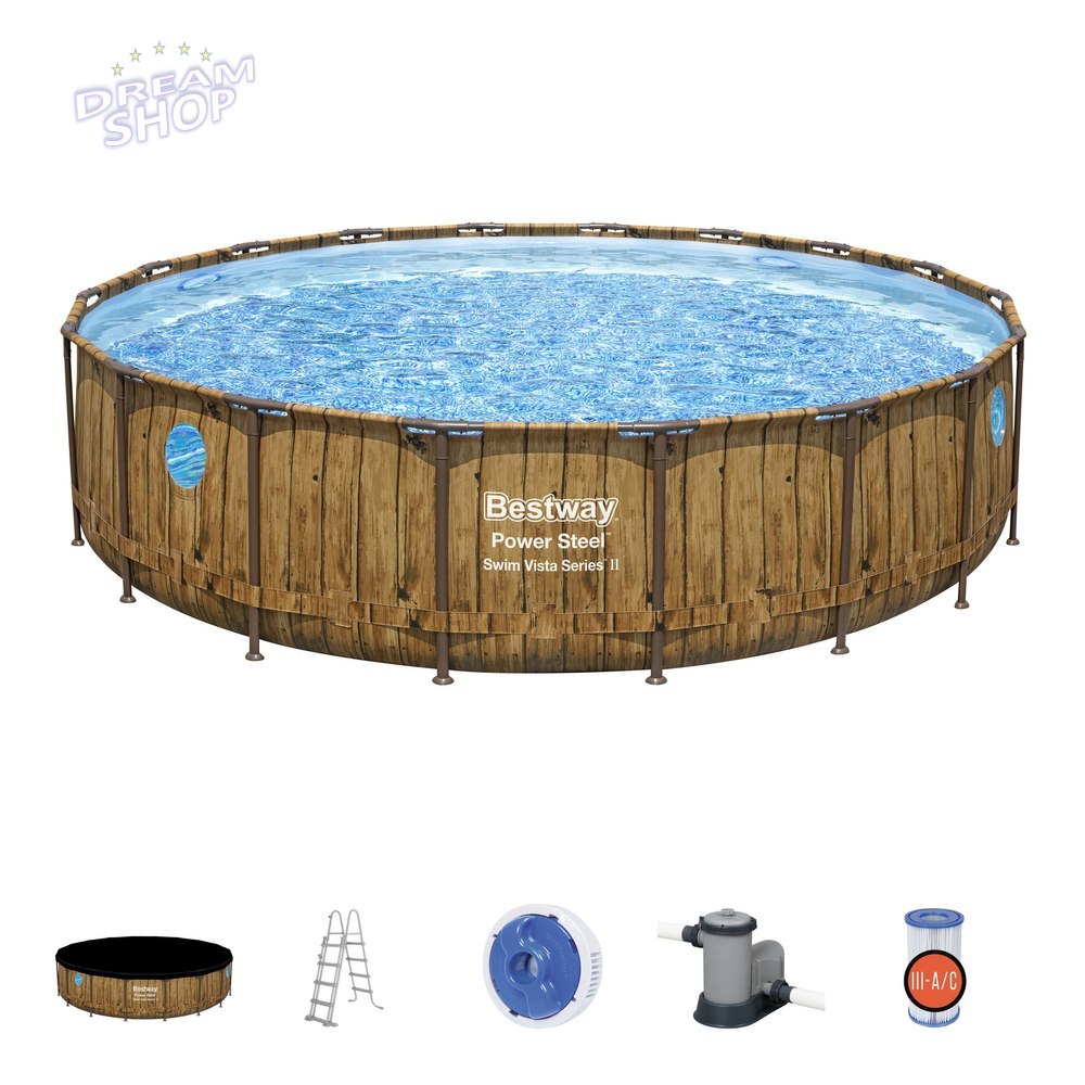Basen Ogrodowy Stelażowy 549 x 122 cm Bestway 56977 Basen Ogrodowy Stelażowy 549 x 122 cm Bestway 56977