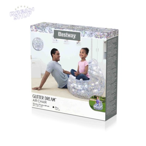 Dmuchany Fotel Brokatowy 72 x 72 x 64 cm Bestway 75105 Dmuchany Fotel Brokatowy 72 x 72 x 64 cm Bestway 75105