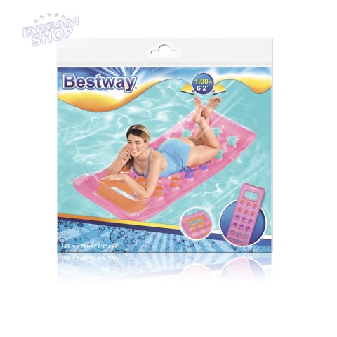 Dmuchany Materac Różowy 188 x 71 cm Bestway 43040 Dmuchany Materac Różowy 188 x 71 cm Bestway 43040