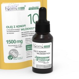 Olej konopny CBD 10% fitozwiązków 1500mg Premium 15 ml