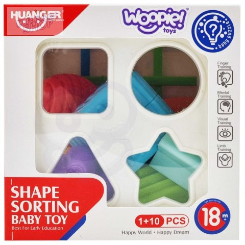 WOOPIE Elastyczna Kostka Sensoryczna Sorter dla Dzieci Kolorowe Kształty 11 el. WOOPIE Elastyczna Kostka Sensoryczna Sorter dla Dzieci Kolorowe Kształty 11 el.