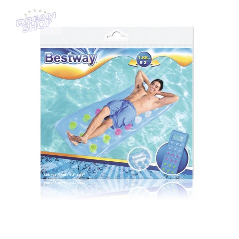Dmuchany Materac Niebieski 188 x 71 cm Bestway 43040 Dmuchany Materac Niebieski 188 x 71 cm Bestway 43040