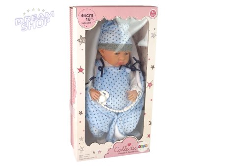 Lalka Bobas 46 cm Niebieska Smoczek Kocyk Gwiazdka Lalka Bobas 46 cm Niebieska Smoczek Kocyk Gwiazdka