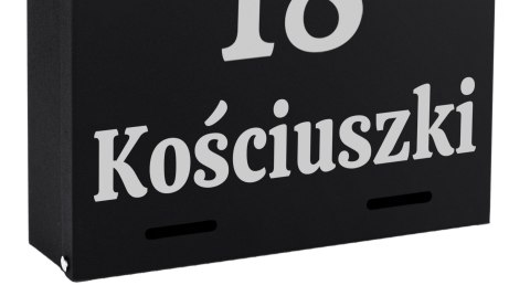 Skrzynka na listy ODVIN czarna z napisem