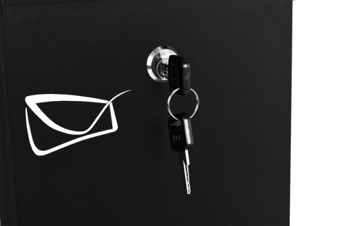 Skrzynka na listy ODVIN czarna z napisem