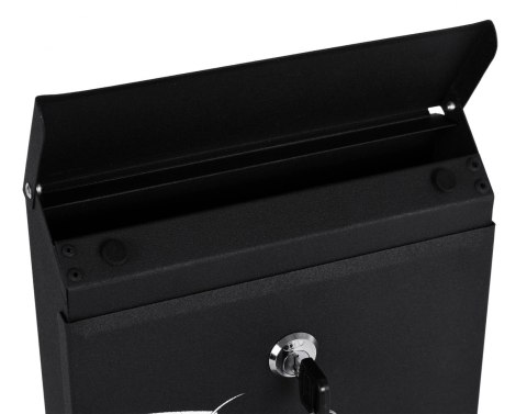 Skrzynka na listy ODVIN czarna z napisem