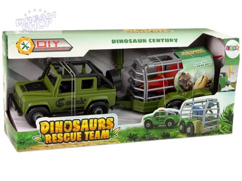 Auto Terenowe Transporter Do Rozkręcania DIY Zielony Dinozaur Auto Terenowe Transporter Do Rozkręcania DIY Zielony Dinozaur