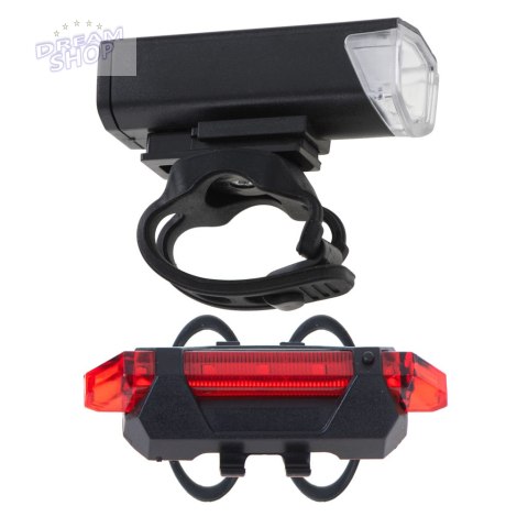 Lampka rowerowa LED zestaw tył-przód USB Lampka rowerowa LED zestaw tył-przód USB