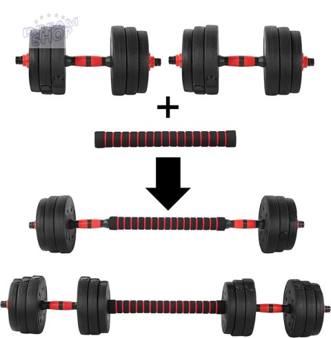 Zestaw 2 hantli ciężarki MAXIMUS 20kg Zestaw 2 hantli ciężarki MAXIMUS 20kg