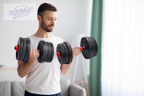 Zestaw 2 hantli ciężarki MAXIMUS 20kg Zestaw 2 hantli ciężarki MAXIMUS 20kg