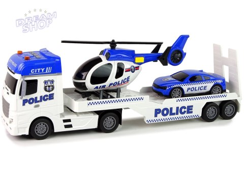 Zestaw Policja Laweta Autko Helikopter Dźwięk Światła Zestaw Policja Laweta Autko Helikopter Dźwięk Światła