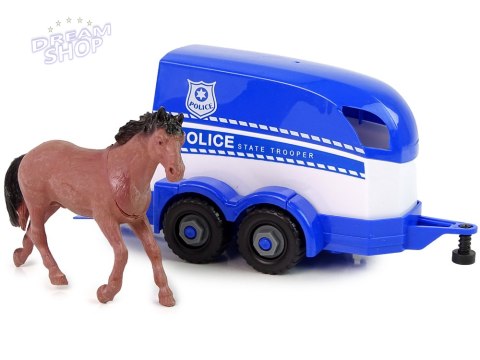 Auto Terenowe Transporter Policja Do Rozkręcania DIY Koń Auto Terenowe Transporter Policja Do Rozkręcania DIY Koń