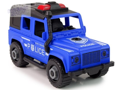 Auto Terenowe Transporter Policja Do Rozkręcania DIY Koń Auto Terenowe Transporter Policja Do Rozkręcania DIY Koń
