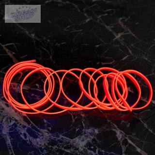 Oświetlenie ambientowe LED do samochodu / auta USB / 12V taśma 3m czerwona
