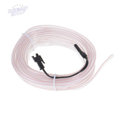 Oświetlenie ambientowe LED do samochodu / auta USB / 12V taśma 5m biała