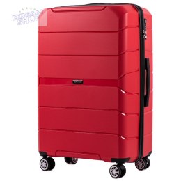 PP05, Duża walizka podróżna Wings L, Red - POLIPROPYLEN