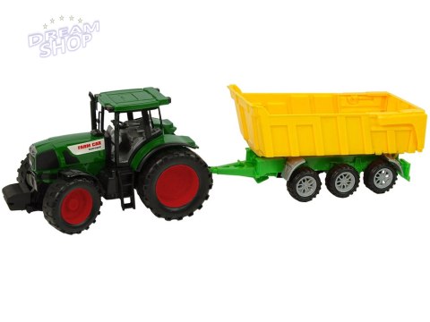 Traktor Czerwony Wywrotka Żółta Ciągnik 50 cm Traktor Czerwony Wywrotka Żółta Ciągnik 50 cm